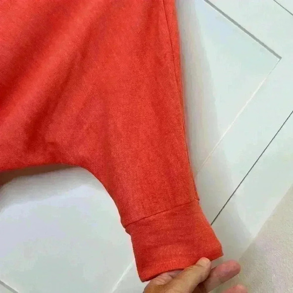Splendid Crop 3/4 Sleeve Sz: Small Orange Lightweight jersey - Picture 6 of 10